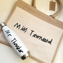 Load image into Gallery viewer, Personalised Stainless Steel Water Bottle - Child’s Handwriting
