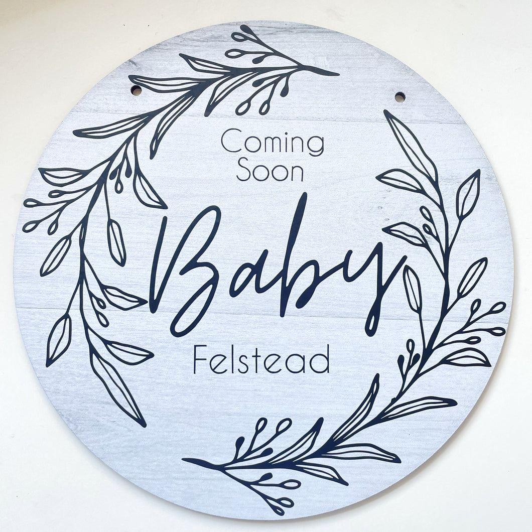 Baby announcement disc